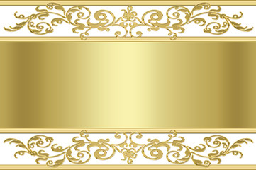 vintage background with golden frame