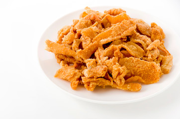 鶏皮のカリカリ揚げ