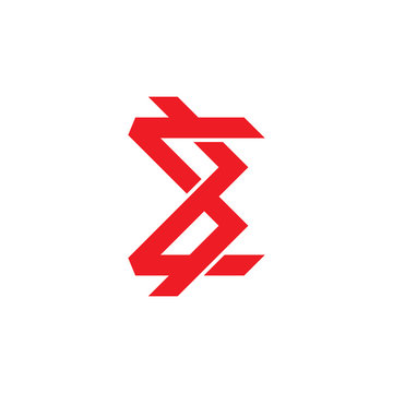 abstarct sigma geometric line logo vector