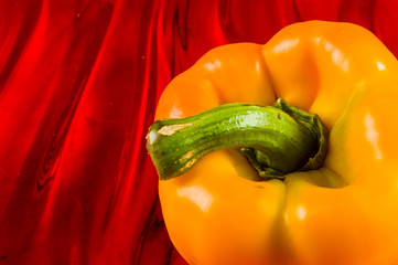 colorful mix of the freshest red and yellow paprika, bell pepper