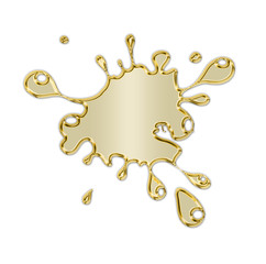 Golden paint splats. Gold splashes for your design.