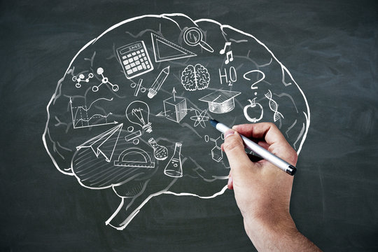 Knowledge and brainstorm concept