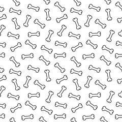 Seamless dog bone wallpaper background pattern vector illustration