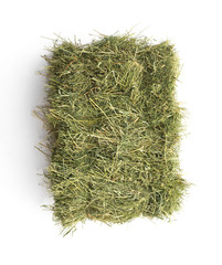 hay bale,Studio shot of straw hay on a white background. © serikbaib