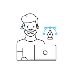 Designer simple outline vector illustration