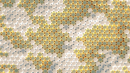 Beautiful, luxury, elegant festive bead background. 3d illustration, 3d rendering.