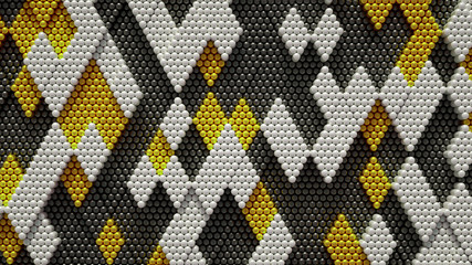 Beautiful, luxury, elegant festive bead background. 3d illustration, 3d rendering.