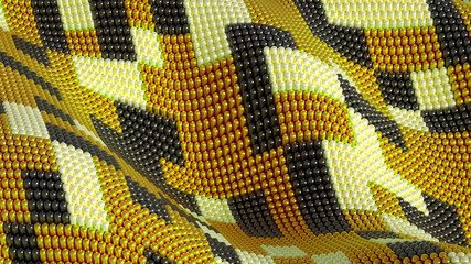 Beautiful, luxury, elegant festive bead background. 3d illustration, 3d rendering.