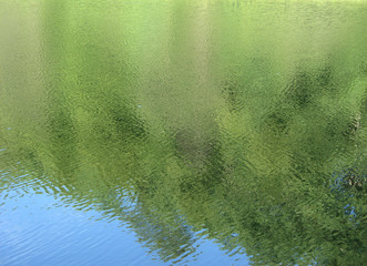 the ripples on the water