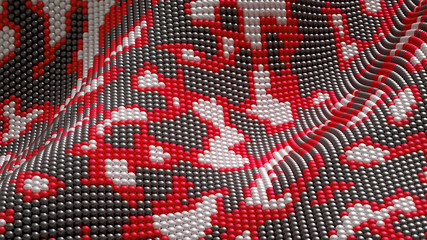 Beautiful, luxury, elegant festive bead background. 3d illustration, 3d rendering.