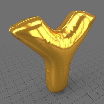 Foil letter Y balloon