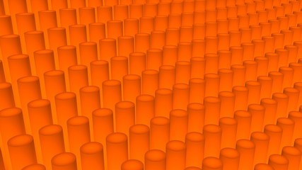 Obraz premium Bright colorful, dynamic and shiny solid rods floating in a wavy background.