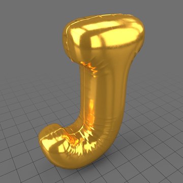 Foil letter J balloon