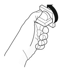 Hauptschalter [schwarz-weiß]