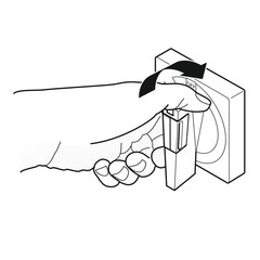 Hauptschalter [schwarz-weiß]