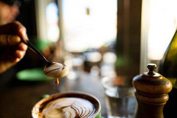 another drop of fresh aromatic coffee 