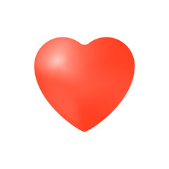 Heart love romantic sign simple color vector icon