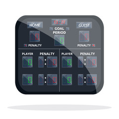 Hockey scoreboard flat