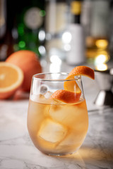 cocktail, old fashioned with orange peel