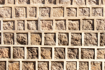Concrete stone brick wall textured background