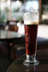 Glass of Dark Abbey Beer