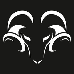 Stylized ram silhouette. Silhouette 