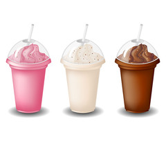 milk shake on white background