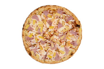 pizza on white background