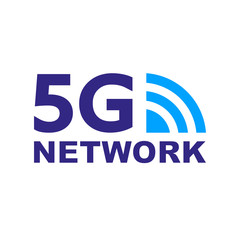 Vector technology icon network sign 5G. Illustration 5g internet symbol in flat line minimalism style. EPS 10