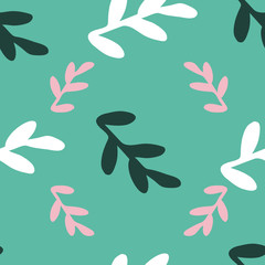 leaves seamless repeat pattern background
