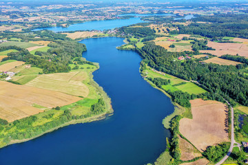 Kaszuby - a view from Ręboszewo on the lake