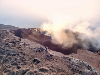 crater at Mount Stromboli