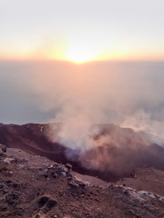crater at Mount Stromboli