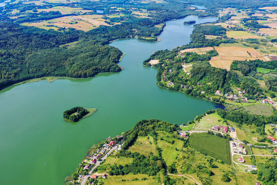 Kaszuby - view from the drone on Ostrzyce