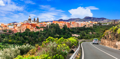 Travel in Gran Canaria - beautiful Aguimes town. Best of Grand Canary series