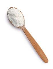 Wooden spoon of corn starch