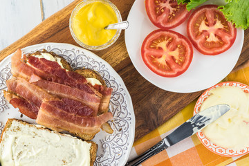 Fresh homemade BLT sandwich.