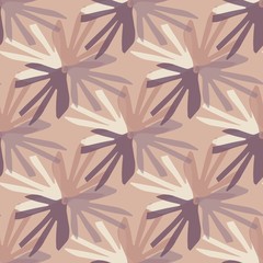 Seamless summer abstract tropical background. Used bright colors: beige and brown . Perfect for printing fabric, cover, packaging, interior. Editable vector