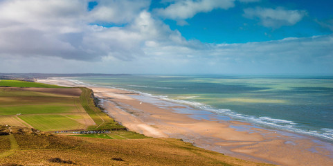 beautiful landscape of the coast in the north of France