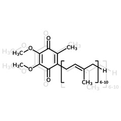 Coenzyme Q10 or ubiquinone chemical formula