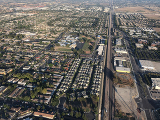Aerial Photograph of Santa Ana Orange County California 