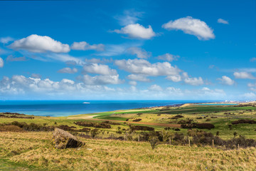 beautiful landscape of the coast in the north of France