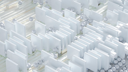 Abstract technology background. 3d illustration, 3d rendering.