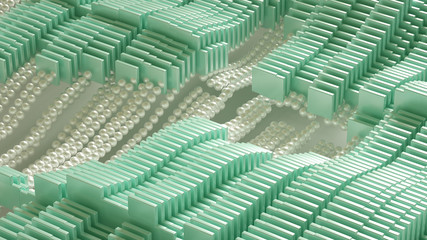 Obraz premium Abstract technology background. 3d illustration, 3d rendering.