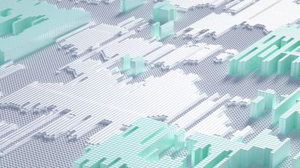 Abstract technology background. 3d illustration, 3d rendering.