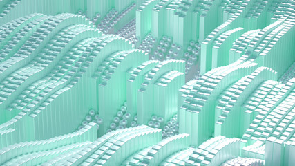 Abstract technology background. 3d illustration, 3d rendering.