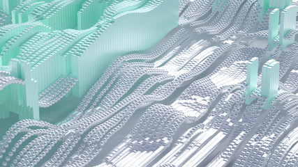 Abstract technology background. 3d illustration, 3d rendering.