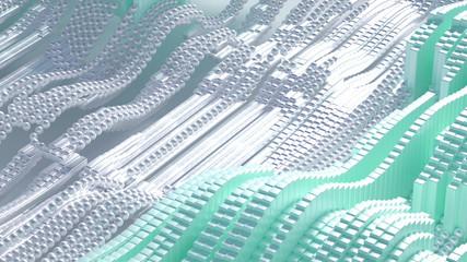 Abstract technology background. 3d illustration, 3d rendering.