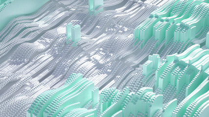 Abstract technology background. 3d illustration, 3d rendering.