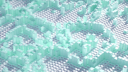 Abstract technology background. 3d illustration, 3d rendering.